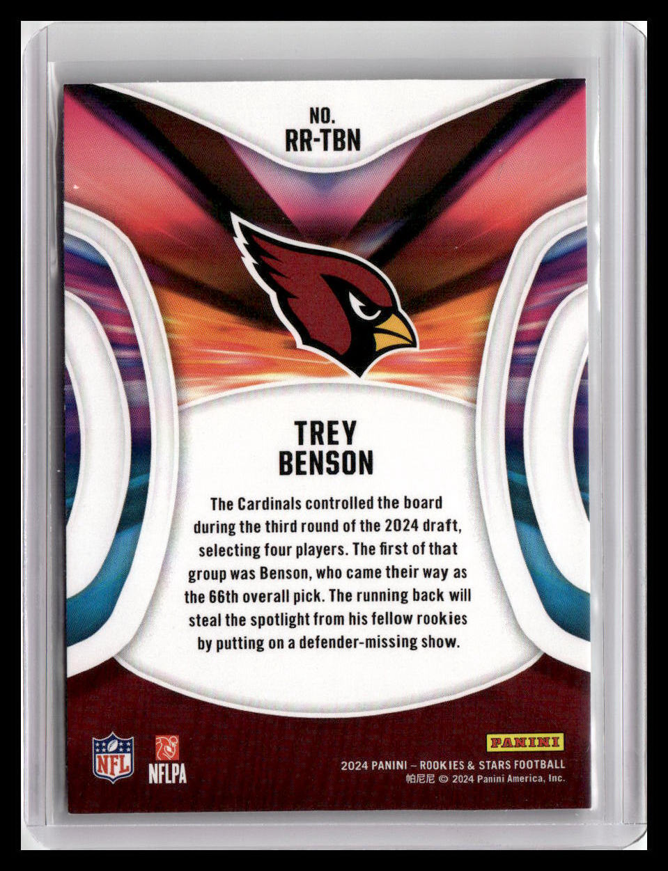 2024 Panini Rookies & Stars #RR-TBN Trey Benson Rookie Rush