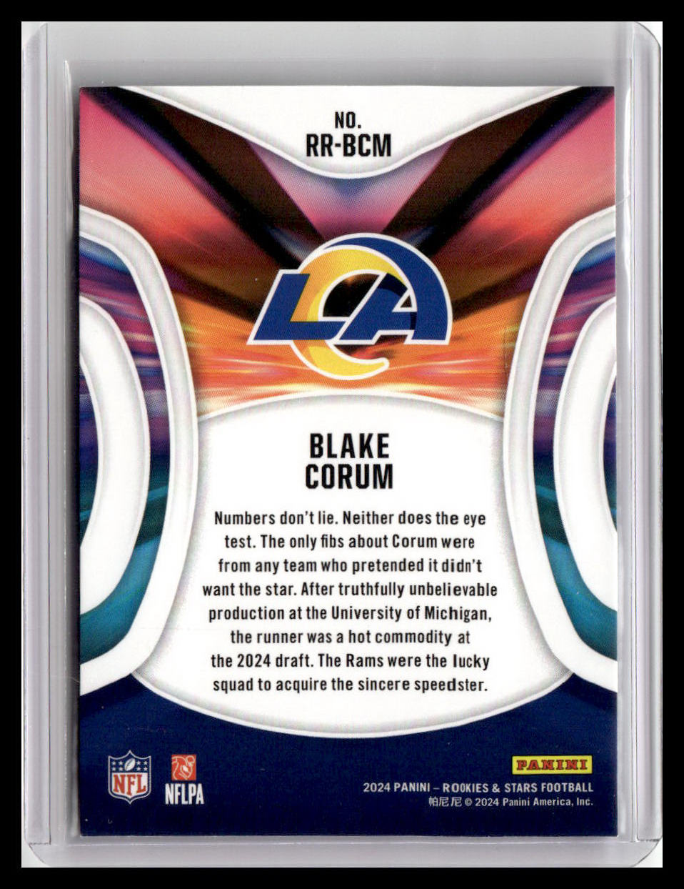 2024 Panini Rookies & Stars #RR-BCM Blake Corum Rookie Rush