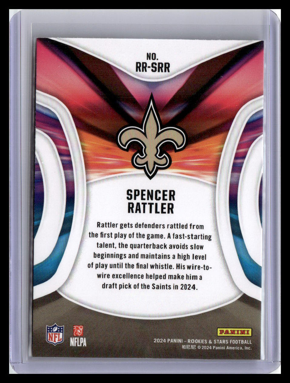 2024 Panini Rookies & Stars #RR-SRR Spencer Rattler Rookie Rush