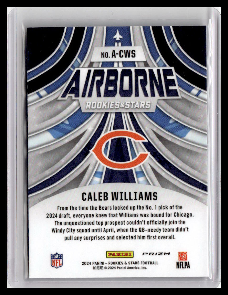 2024 Panini Rookies & Stars #A-CWS Caleb Williams Airborne Silver