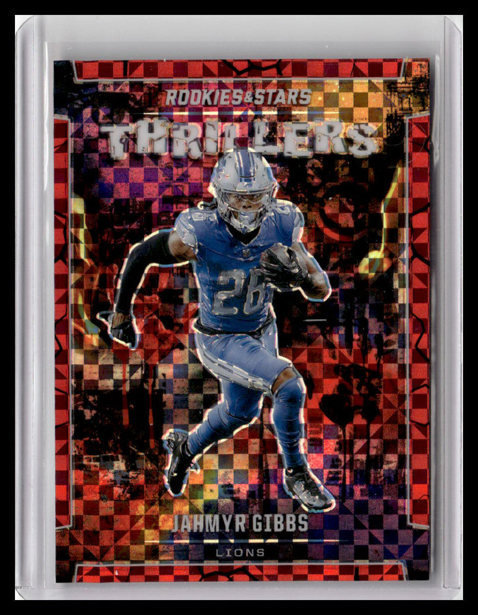 2024 Panini Rookies & Stars #T-JGS Jahmyr Gibbs Thrillers Red Plaid