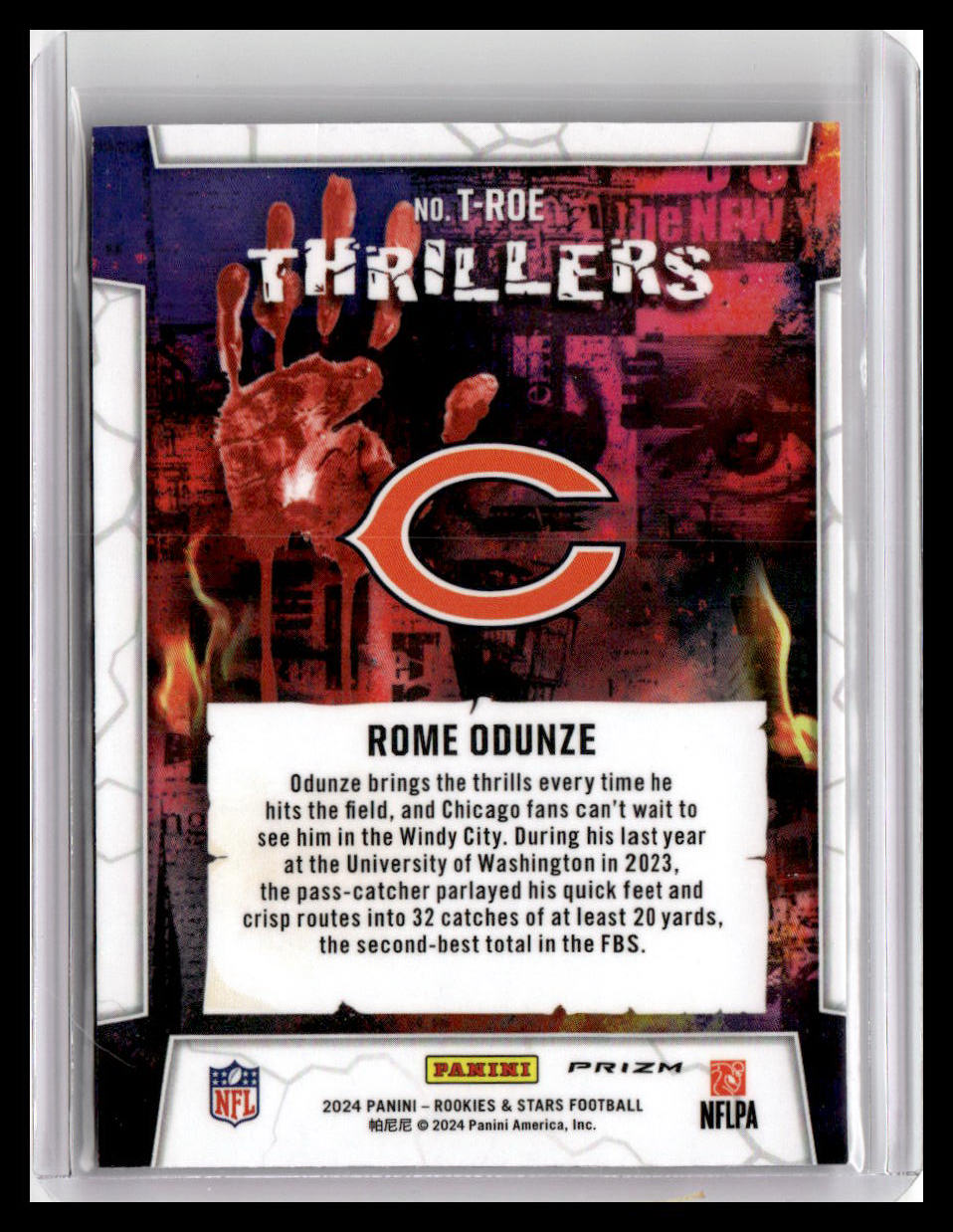 2024 Panini Rookies & Stars #T-ROE Rome Odunze Thrillers Red Plaid