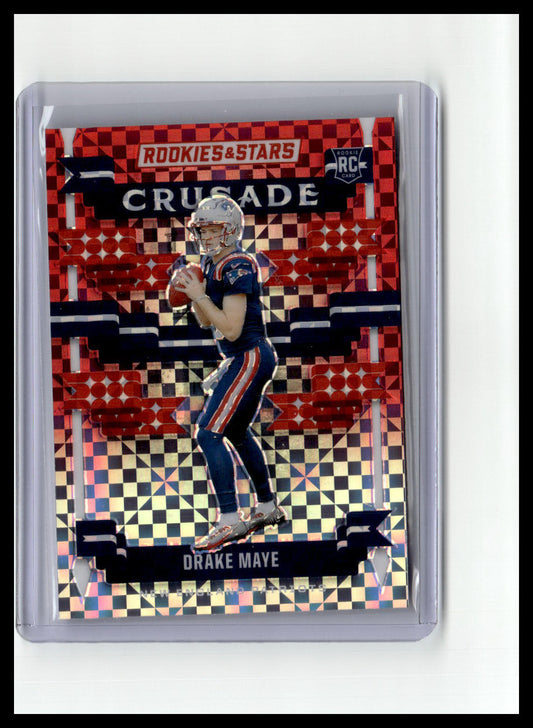 2024 Panini Rookies & Stars #C-DME Drake Maye Crusade Red Plaid