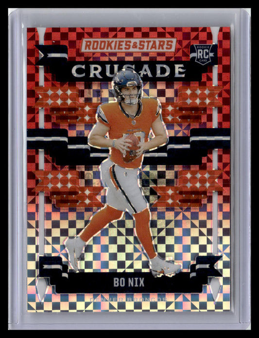 2024 Panini Rookies & Stars #C-BNX Bo Nix Crusade Red Plaid