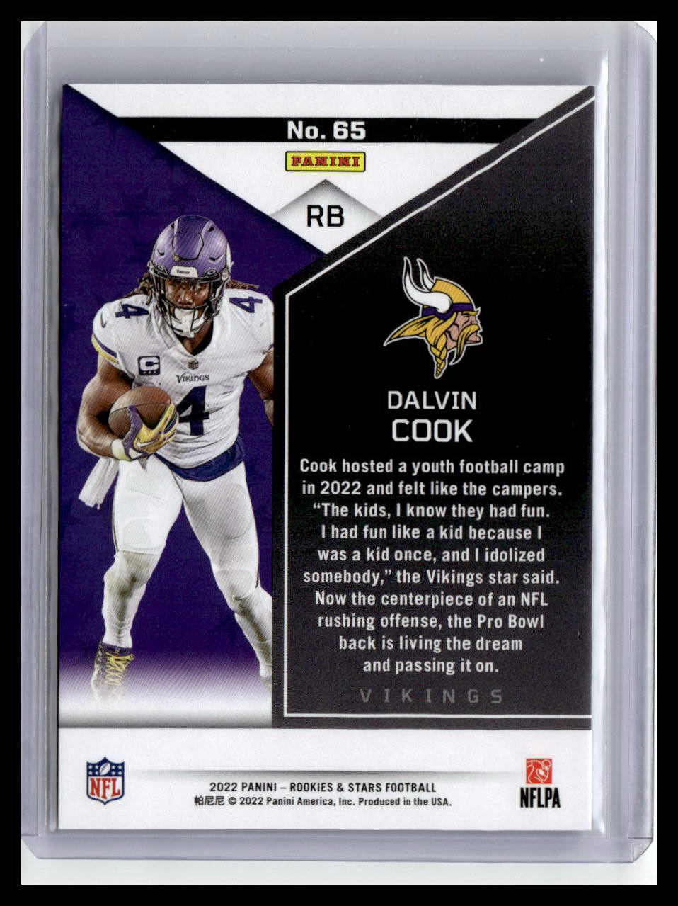 2022 Panini Rookies & Stars #65 Dalvin Cook True Blue #/49
