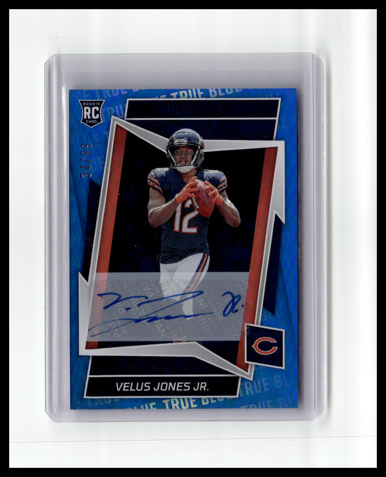 2022 Panini Rookies & Stars #138 Velus Jones Jr. Rookie Signatures True Blue