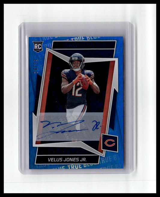 2022 Panini Rookies & Stars #138 Velus Jones Jr. Rookie Signatures True Blue