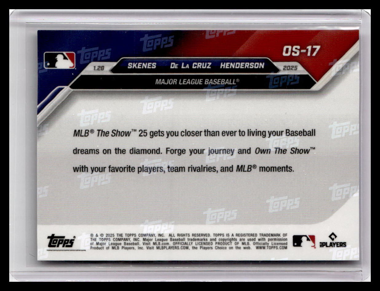 2024-25 Topps Now #OS-17 The Show 25: Skenes / De La Cruz / Henderson