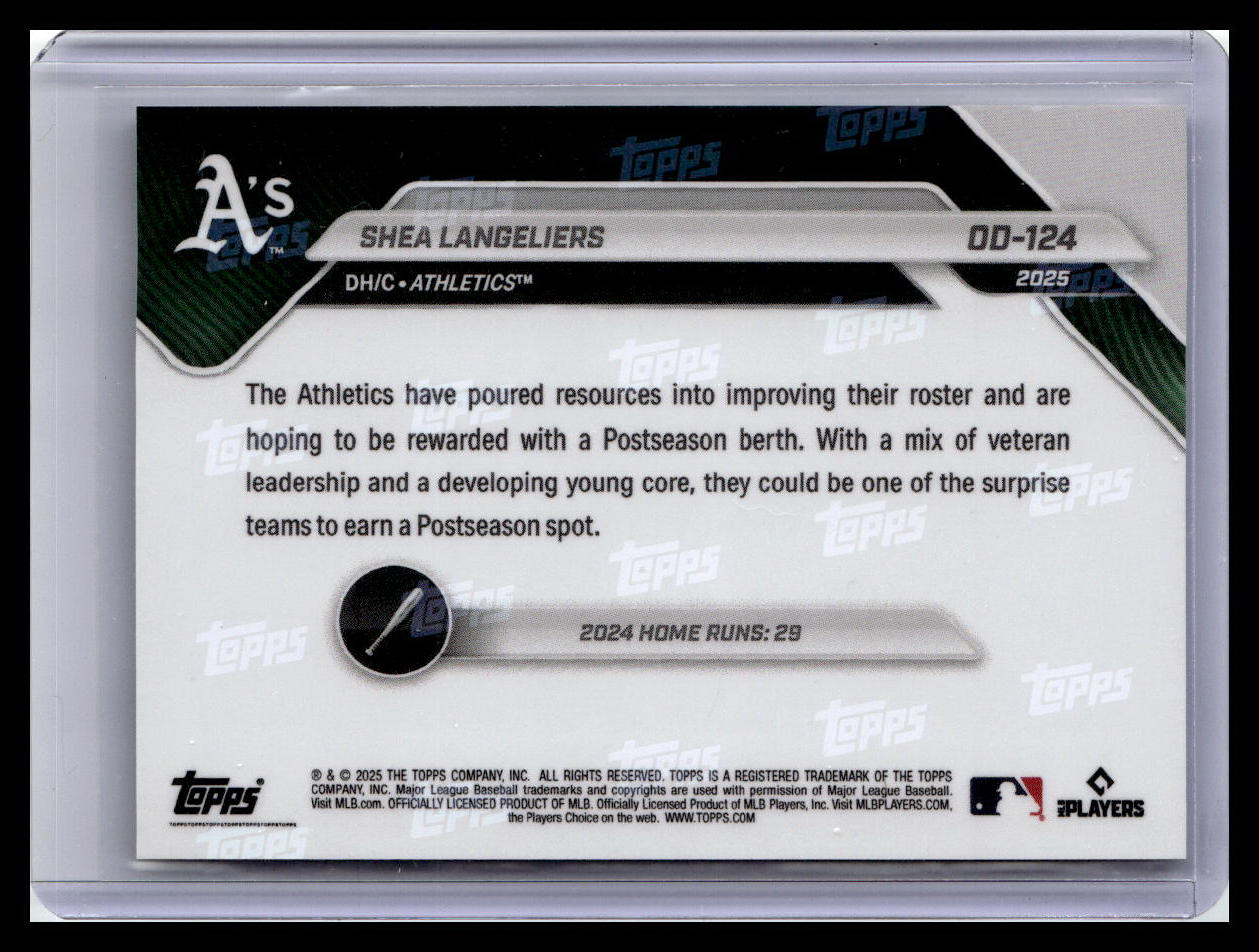 2025 Topps Now Road to Opening Day Athletics #OD-124 Shea Langeliers