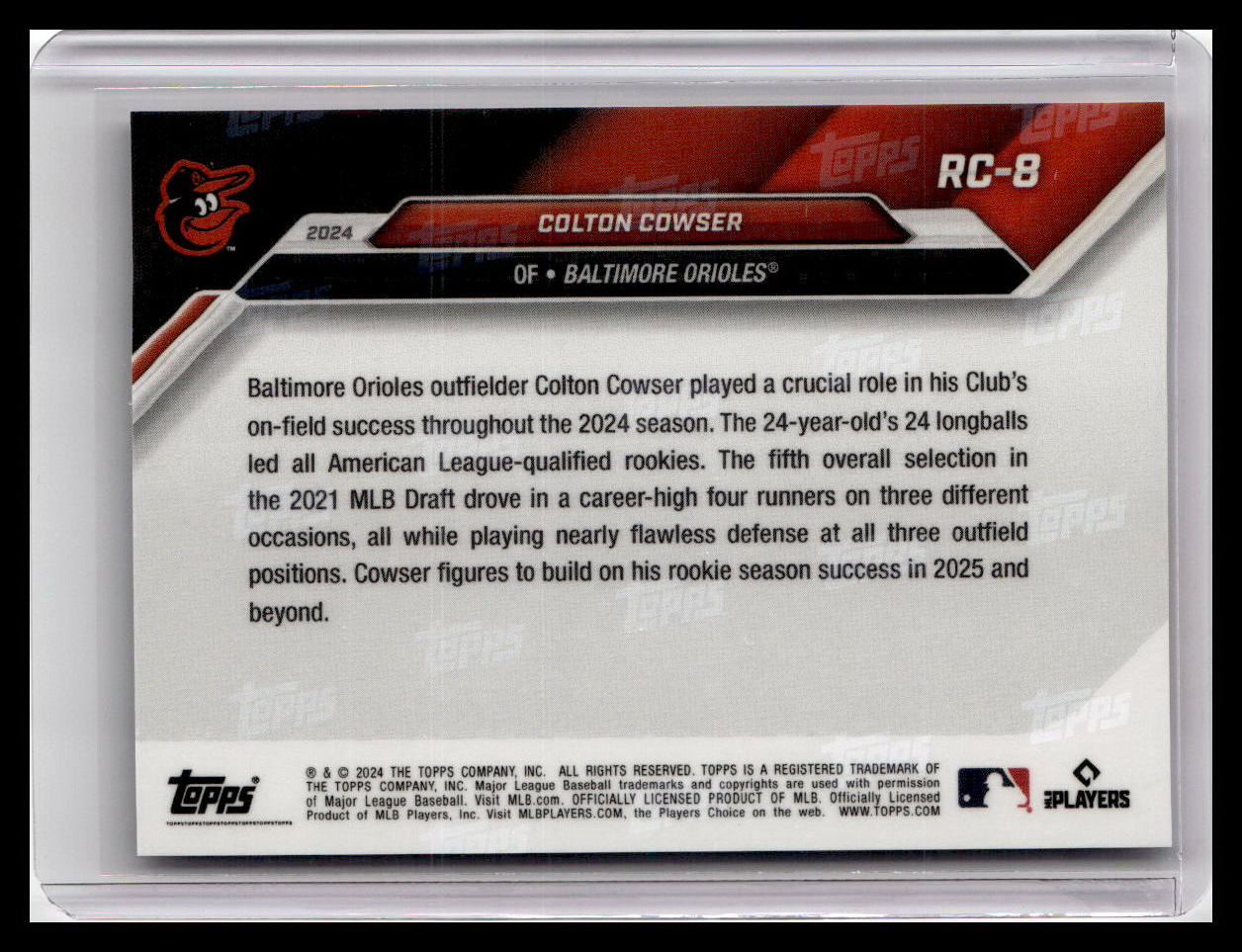 2024 Topps Now Rookie Cup #RC-8 Colton Cowser