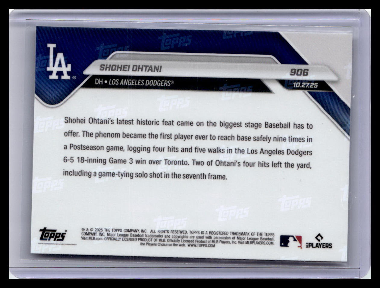 2025 Topps Now #906 Shohei Ohtani