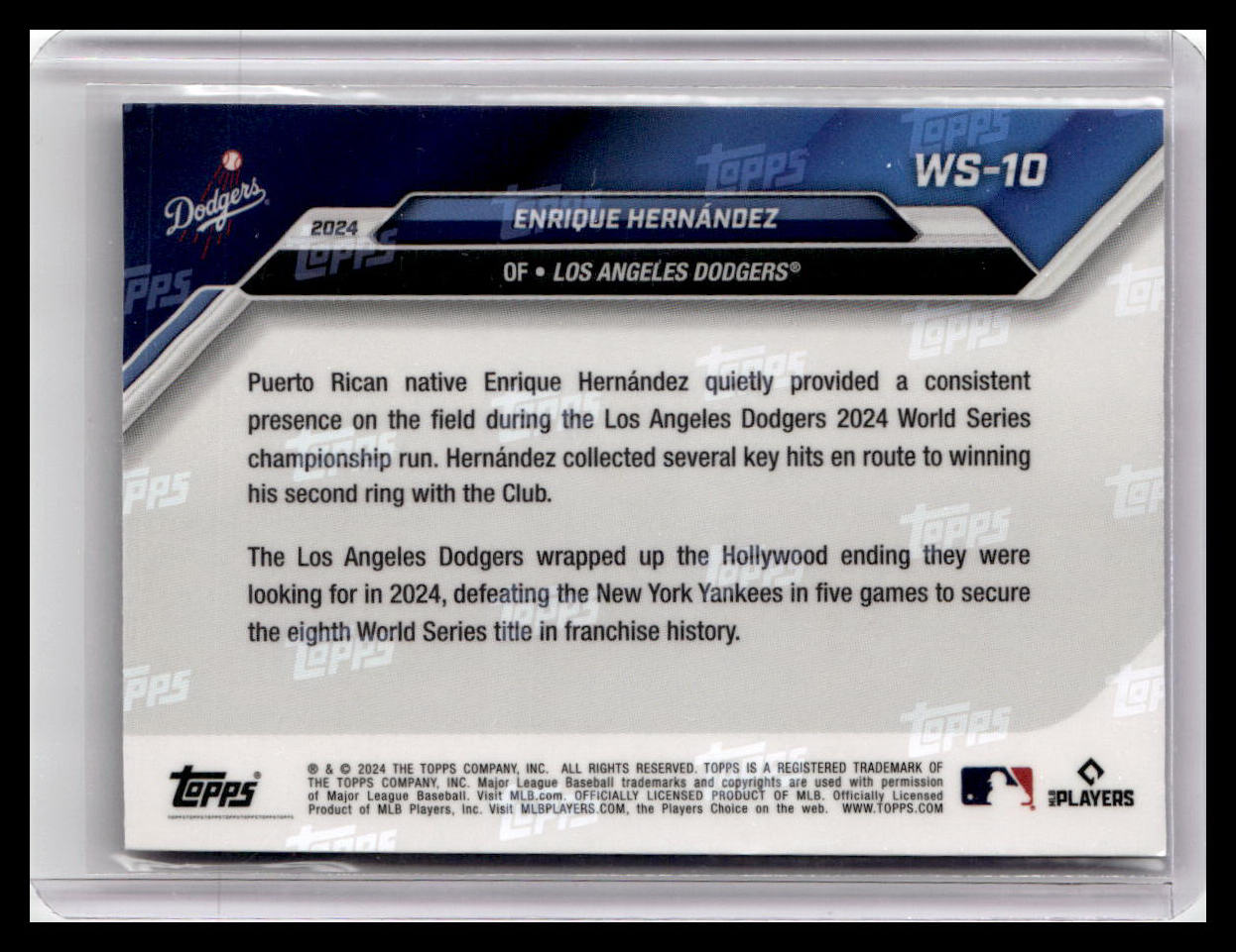 2024 Topps Now #WS-10 Enrique Hernandez