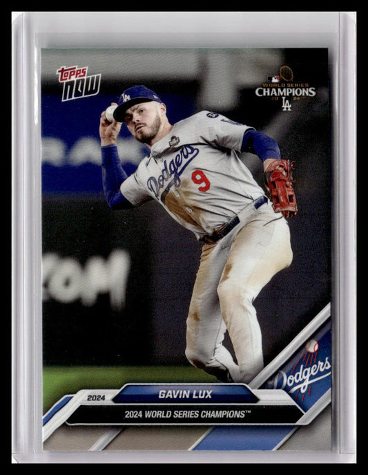 2024 Topps Now World Series Champions Los Angeles Dodgers #WS-12 Gavin Lux White