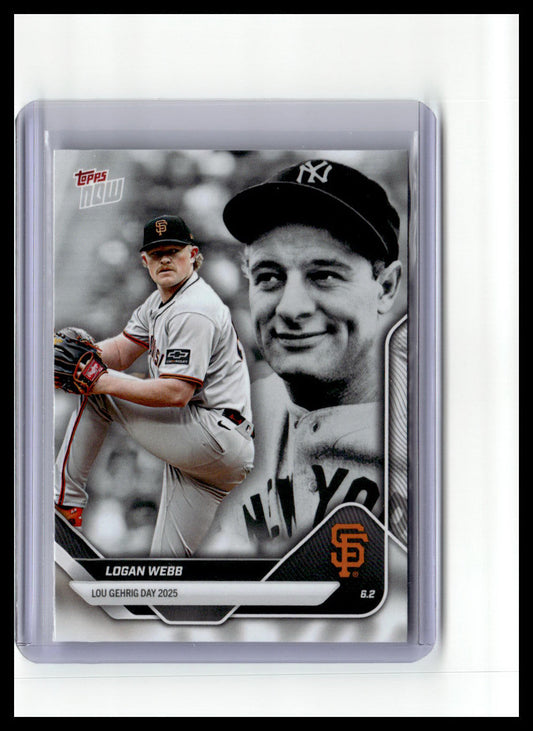 2025 Topps Now Lou Gehrig Day: Presented by Sarah Langs #LGD-LW Logan Webb