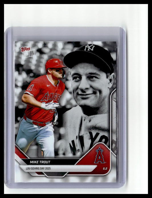 2025 Topps Now Lou Gehrig Day: Presented by Sarah Langs #LGD-MT Mike Trout