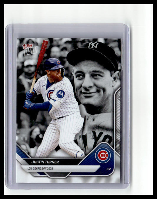 2025 Topps Now Lou Gehrig Day: Presented by Sarah Langs #LGD-JT Justin Turner