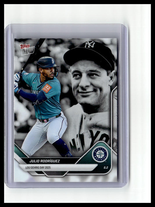 2025 Topps Now Lou Gehrig Day: Presented by Sarah Langs #LGD-JR Julio Rodriguez