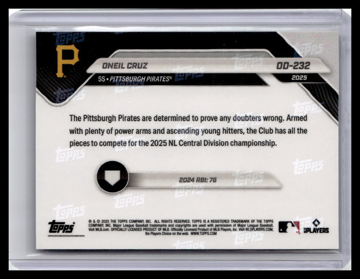 2025 Topps Now Road to Opening Day #OD-232 Oneil Cruz Green Foil /99
