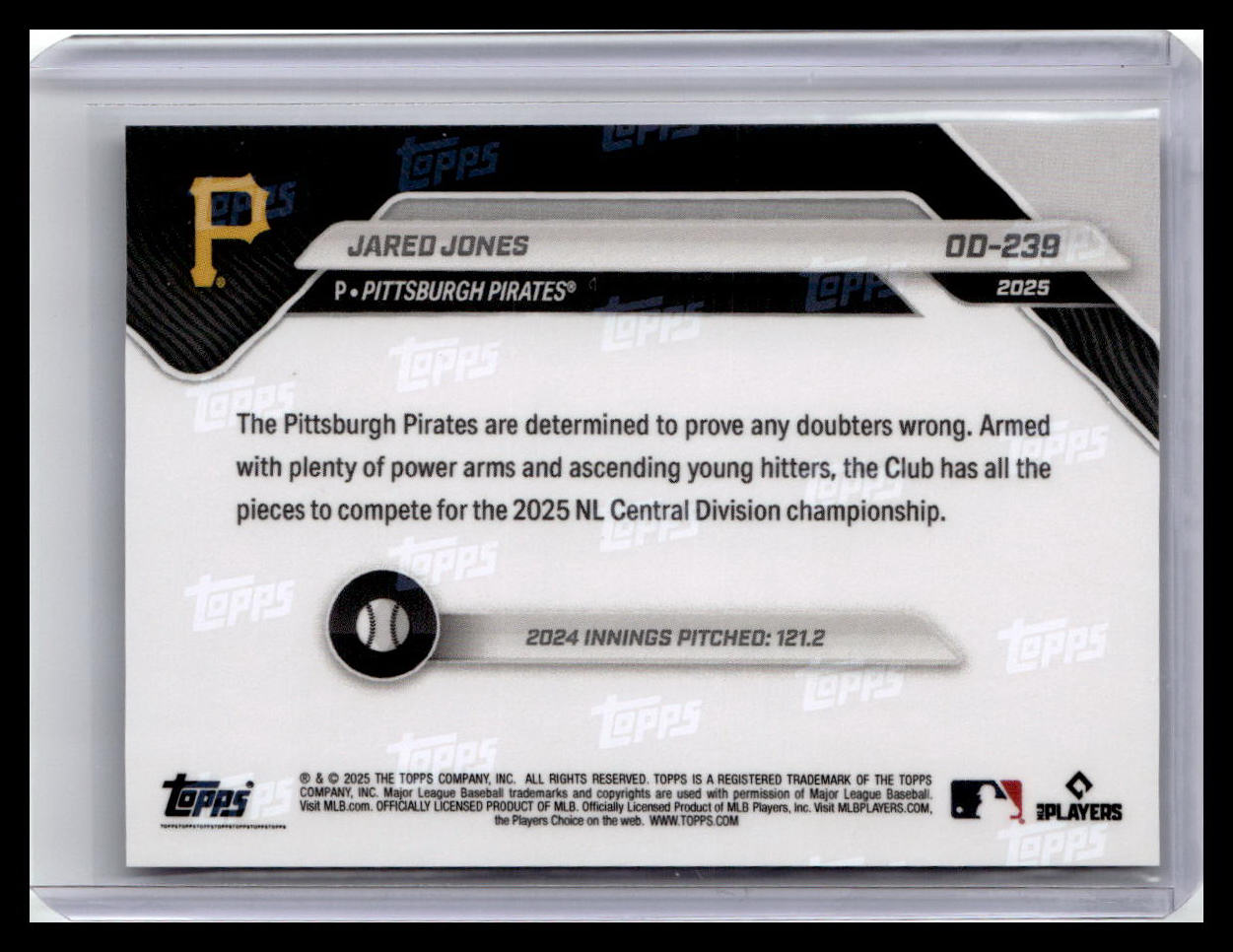 2025 Topps Now Road to Opening Day Pittsburgh Pirates #OD-239 Jared Jones