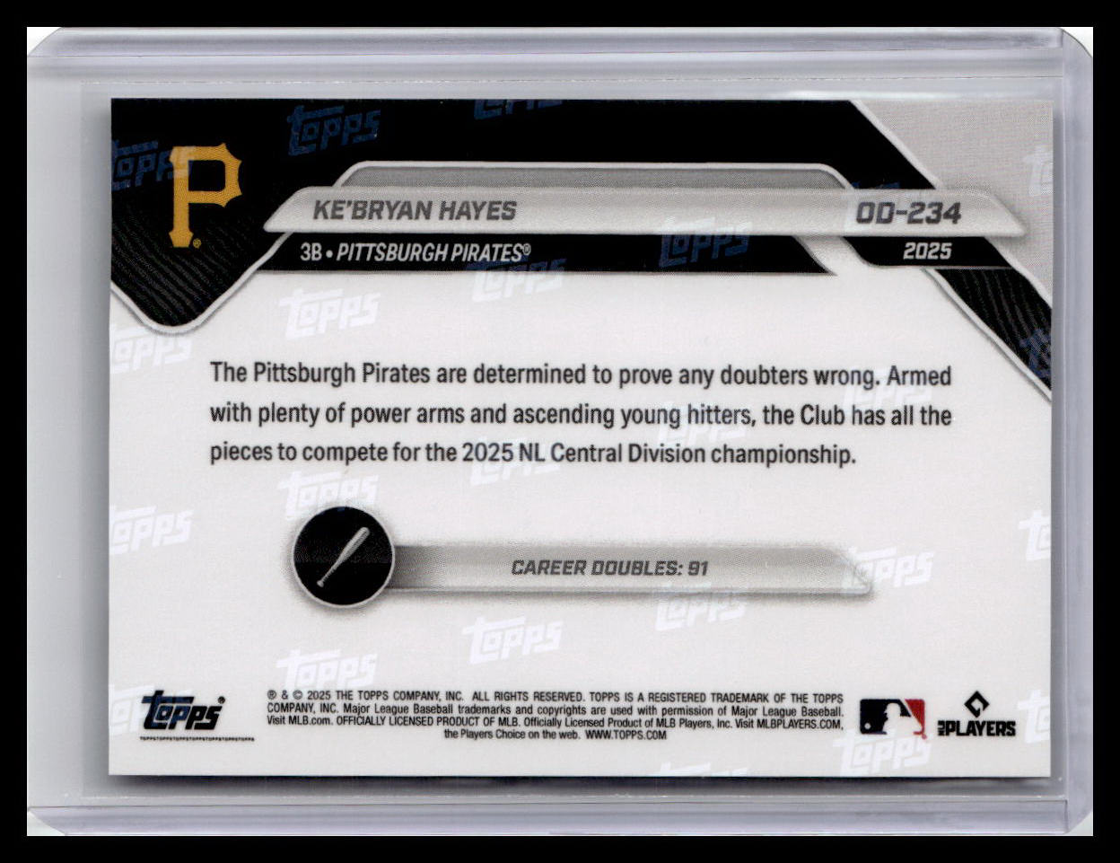 2025 Topps Now Road to Opening Day Pittsburgh Pirates #OD-234 Ke'Bryan Hayes