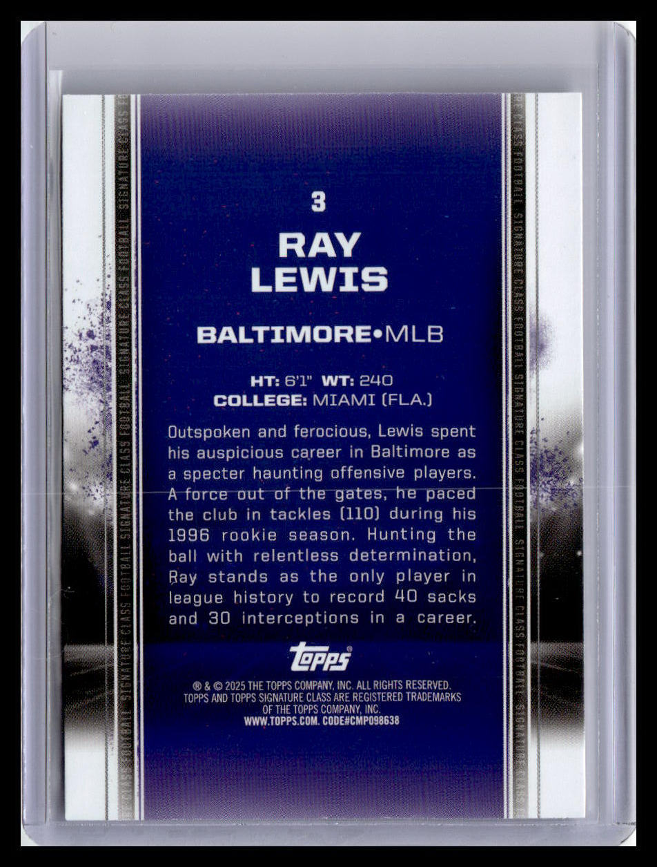 2024 Topps Signature Class #3 Ray Lewis