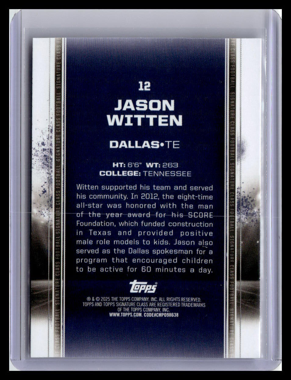 2024 Topps Signature Class #12 Jason Witten