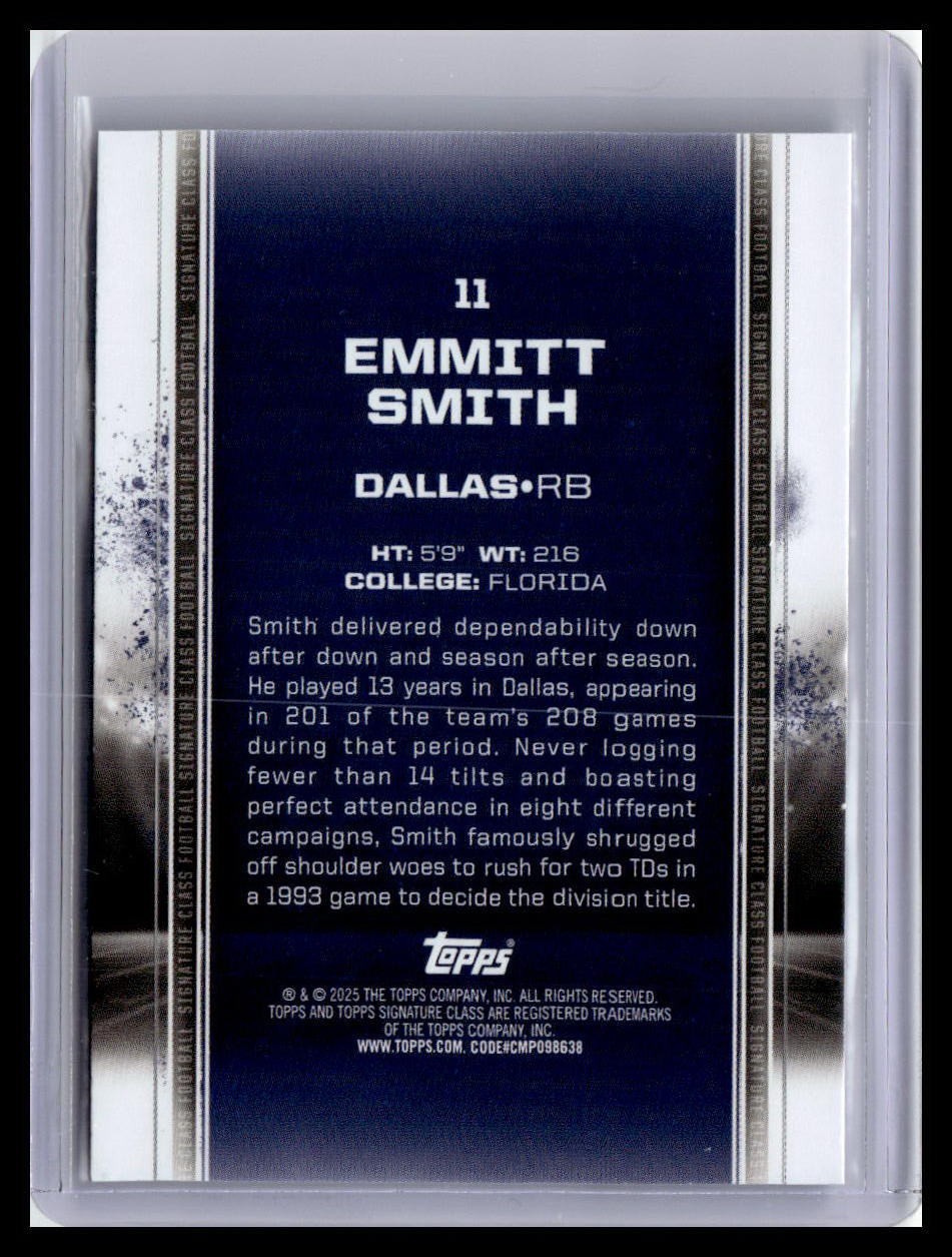 2024 Topps Signature Class #11 Emmitt Smith