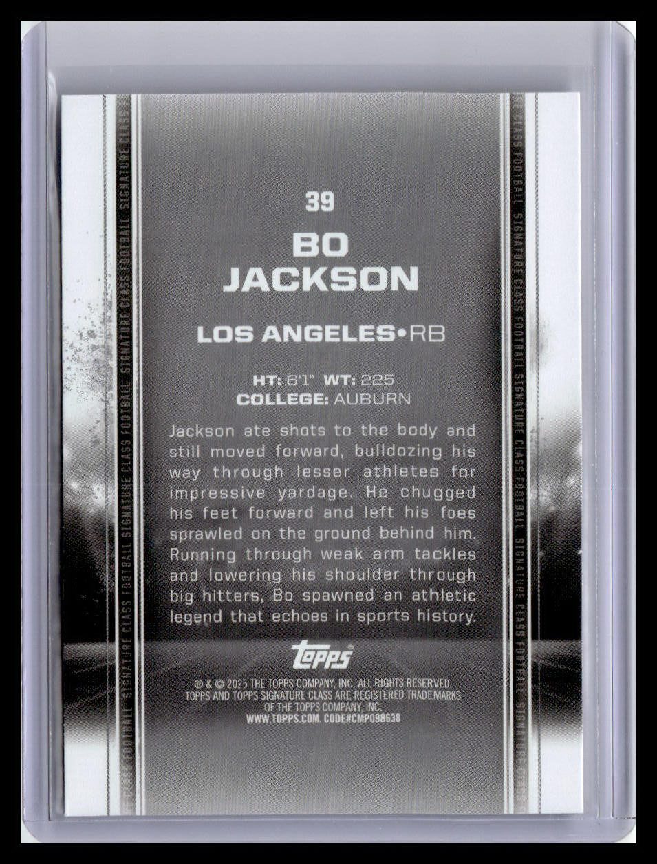 2024 Topps Signature Class #39 Bo Jackson