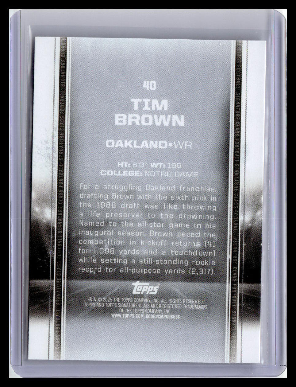 2024 Topps Signature Class #40 Tim Brown