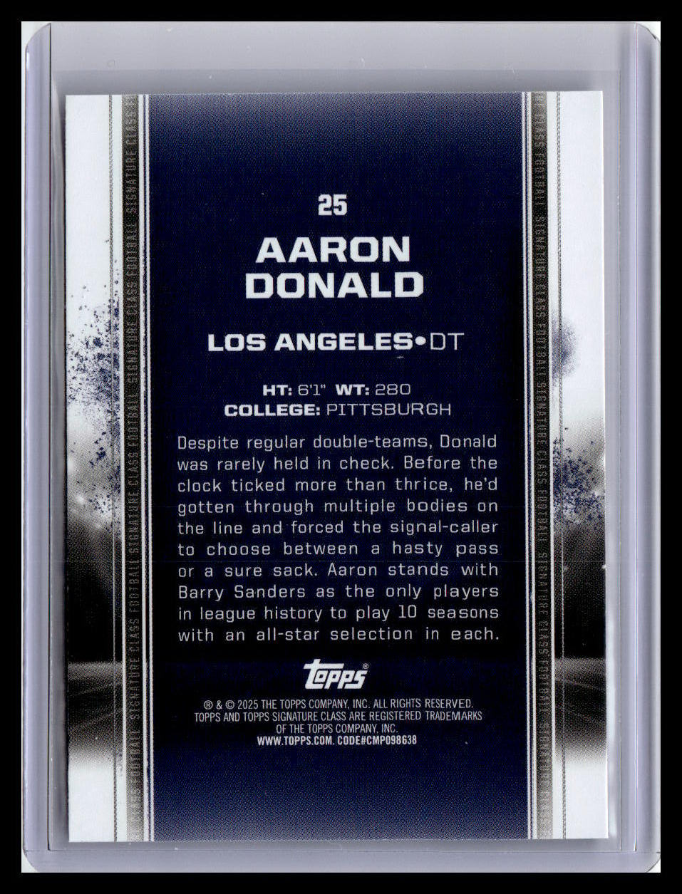 2024 Topps Signature Class #25 Aaron Donald