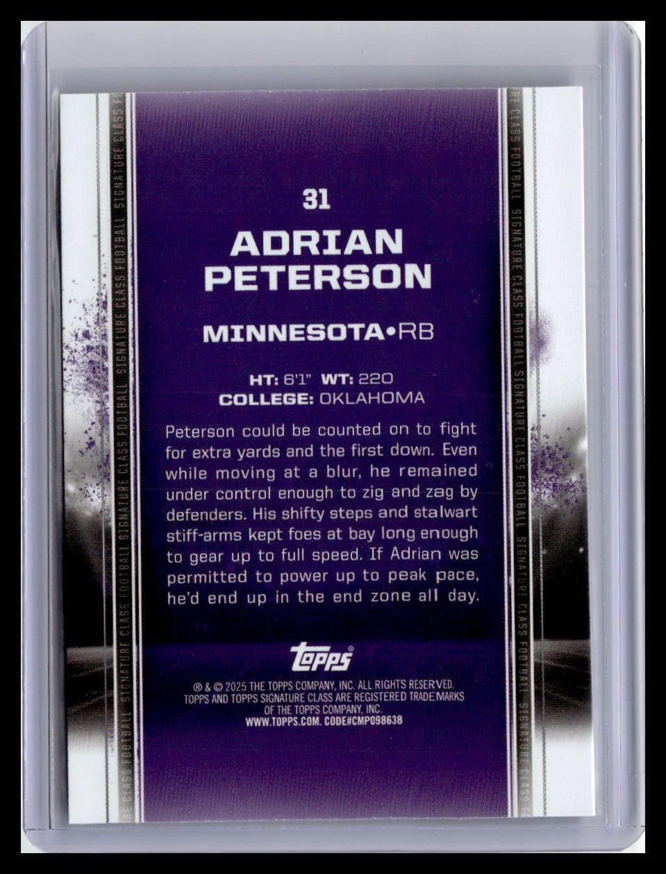 2024 Topps Signature Class #31 Adrian Peterson