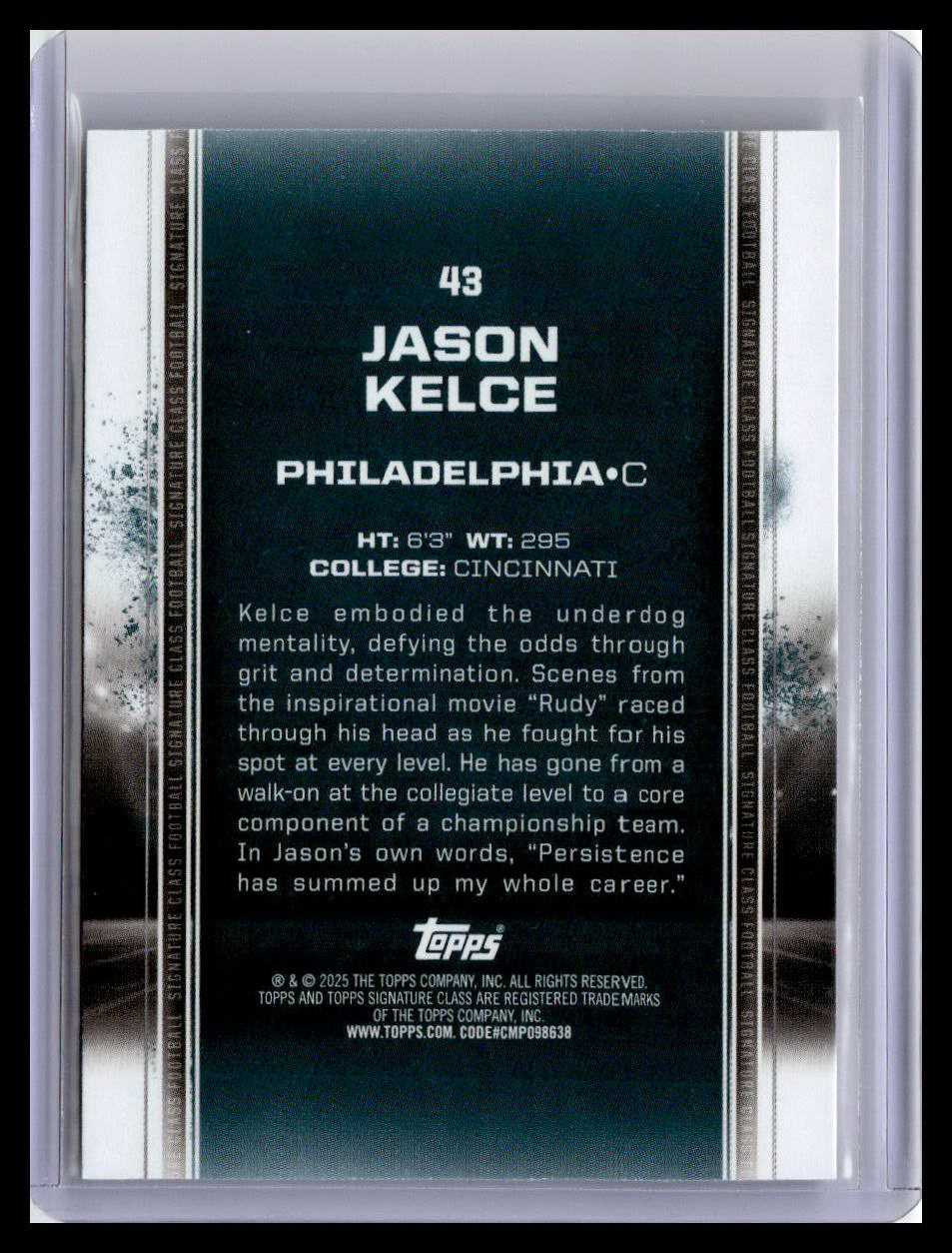 2024 Topps Signature Class #43 Jason Kelce