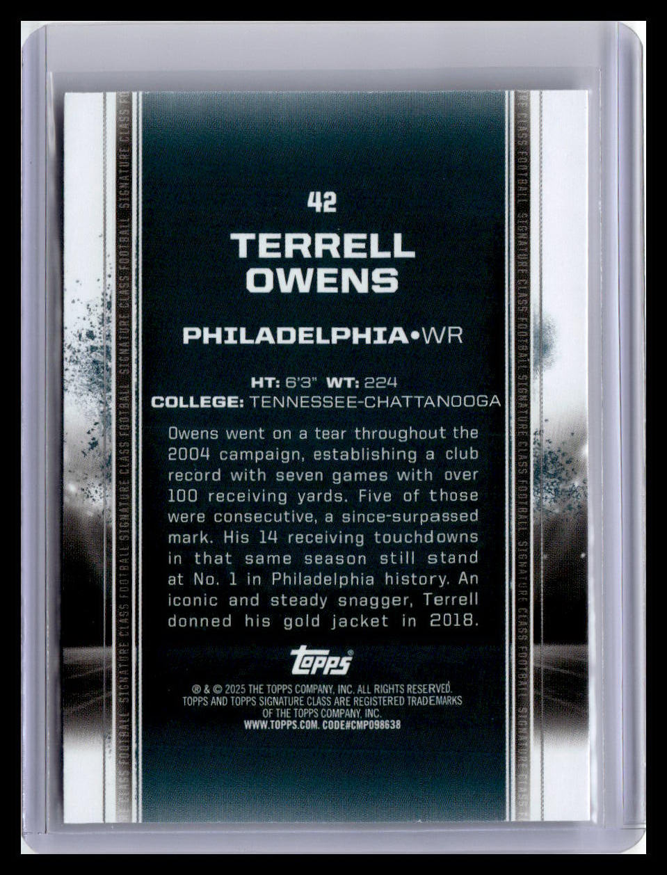 2024 Topps Signature Class #42 Terrell Owens
