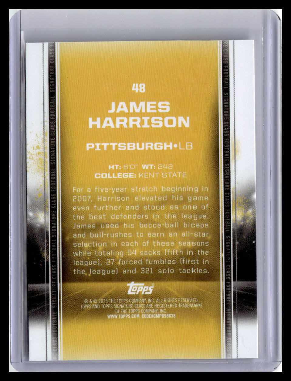 2024 Topps Signature Class #48 James Harrison