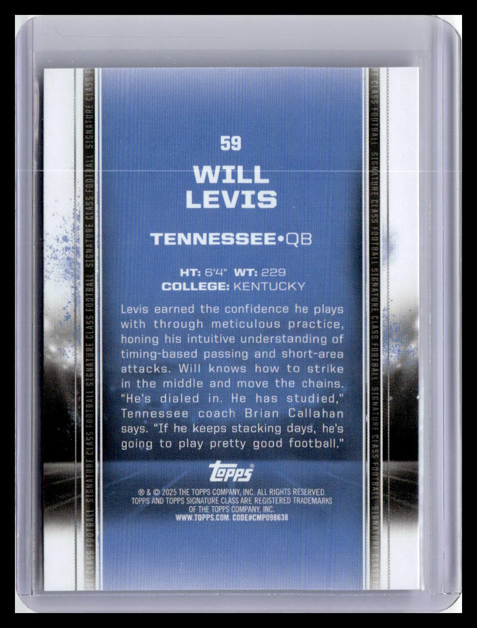2024 Topps Signature Class #59 Will Levis