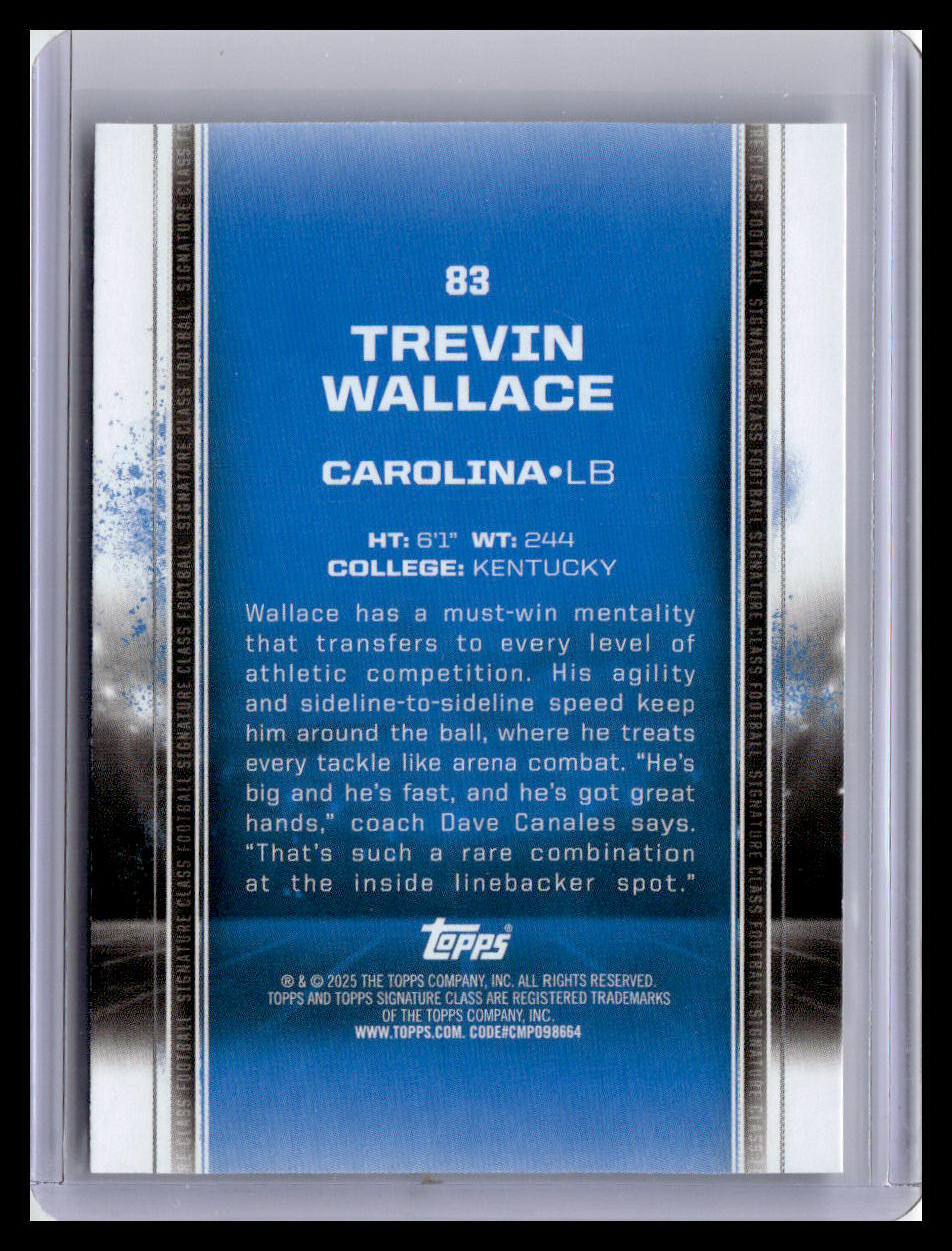 2024 Topps Signature Class #83 Trevin Wallace (RC)