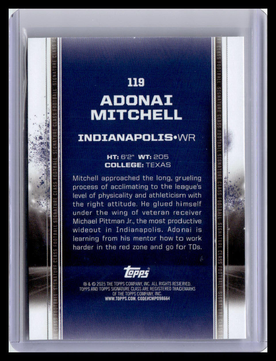 2024 Topps Signature Class - Bronze #119 Adonai Mitchell