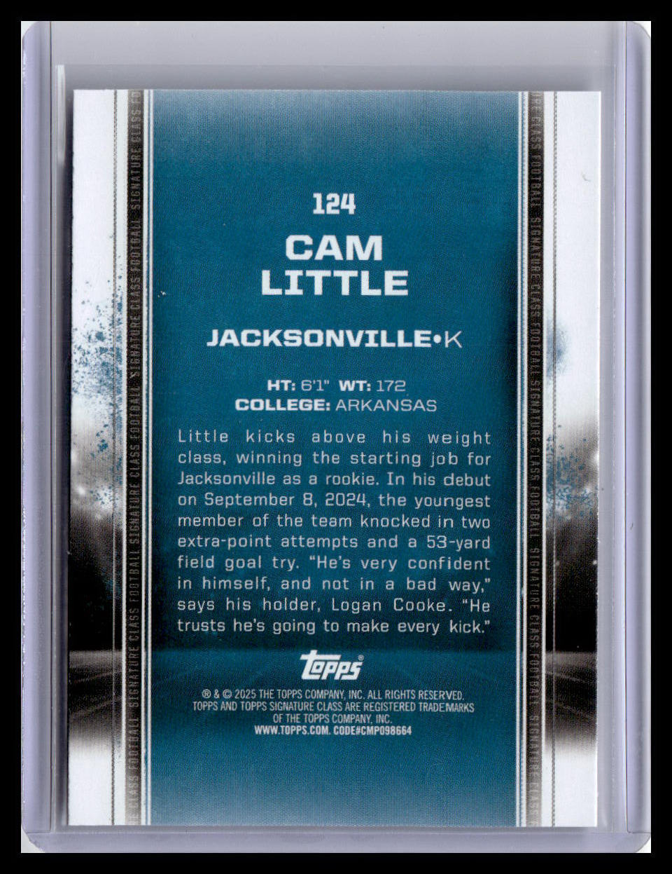 2024 Topps Signature Class - Red & Yellow #124 Cam Little (RC)