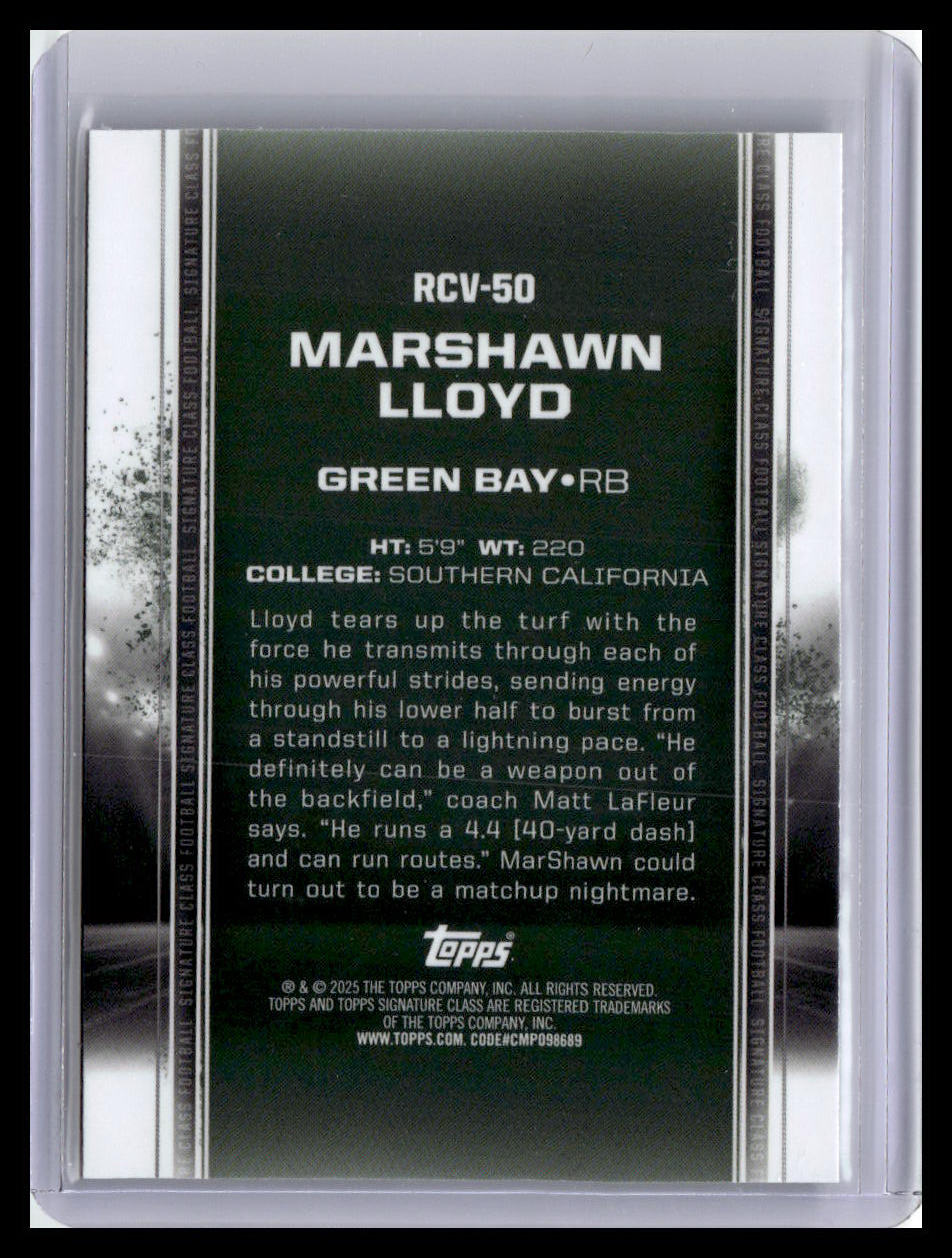2024 Topps Signature Class #RCV-50 MarShawn Lloyd (RC)