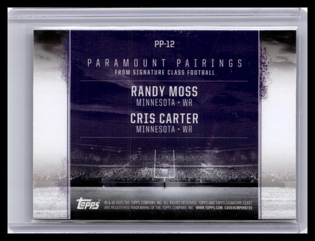 2024 Topps Signature Class - Paramount Pairings #PP-12 Cris Carter / Randy Moss