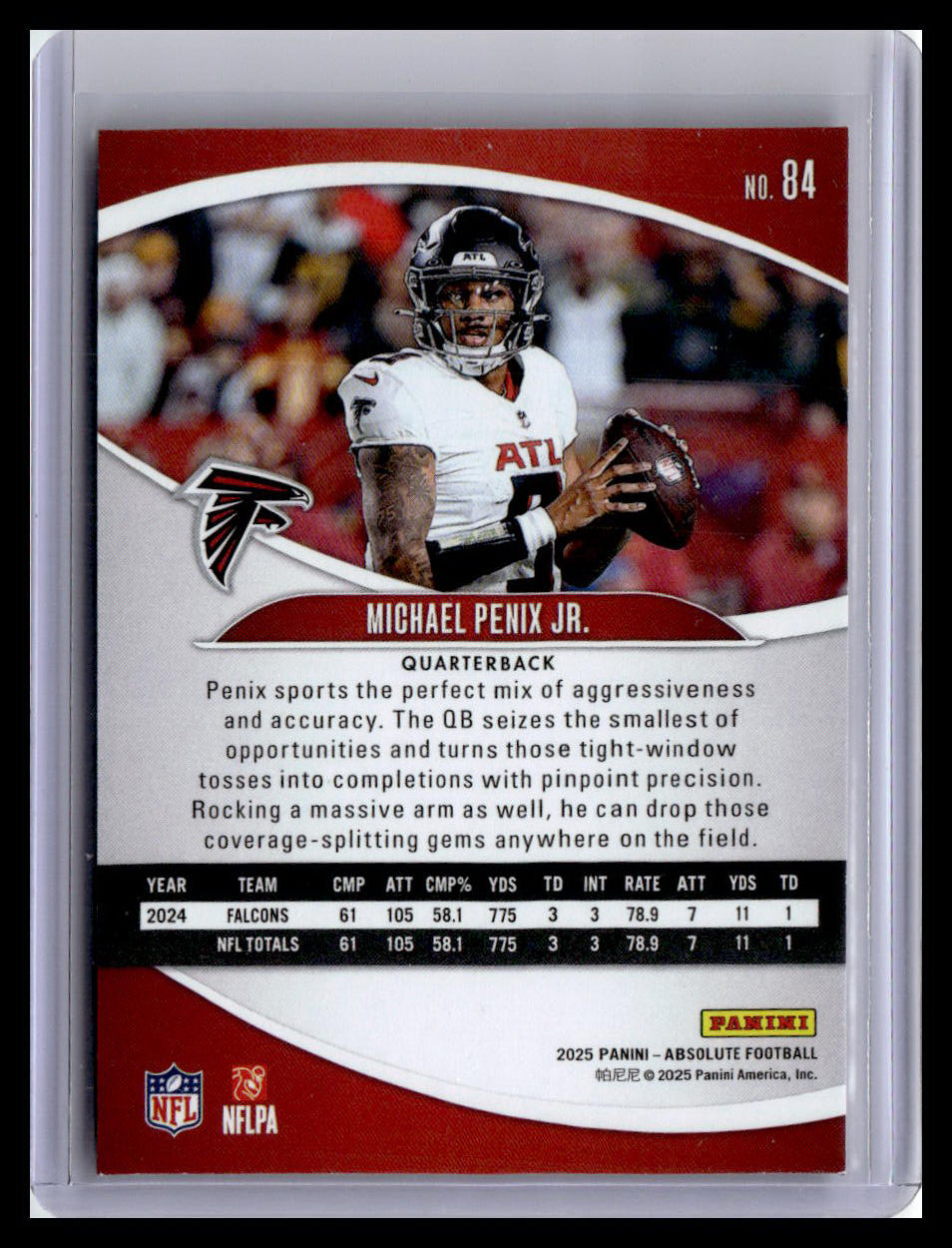 2025 Panini Absolute #84 Michael Penix Jr. Retail