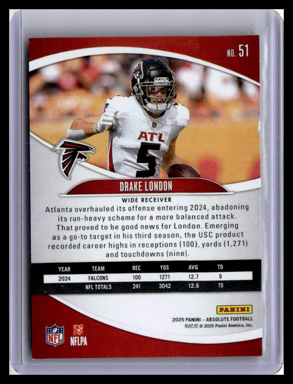 2025 Panini Absolute #51 Drake London