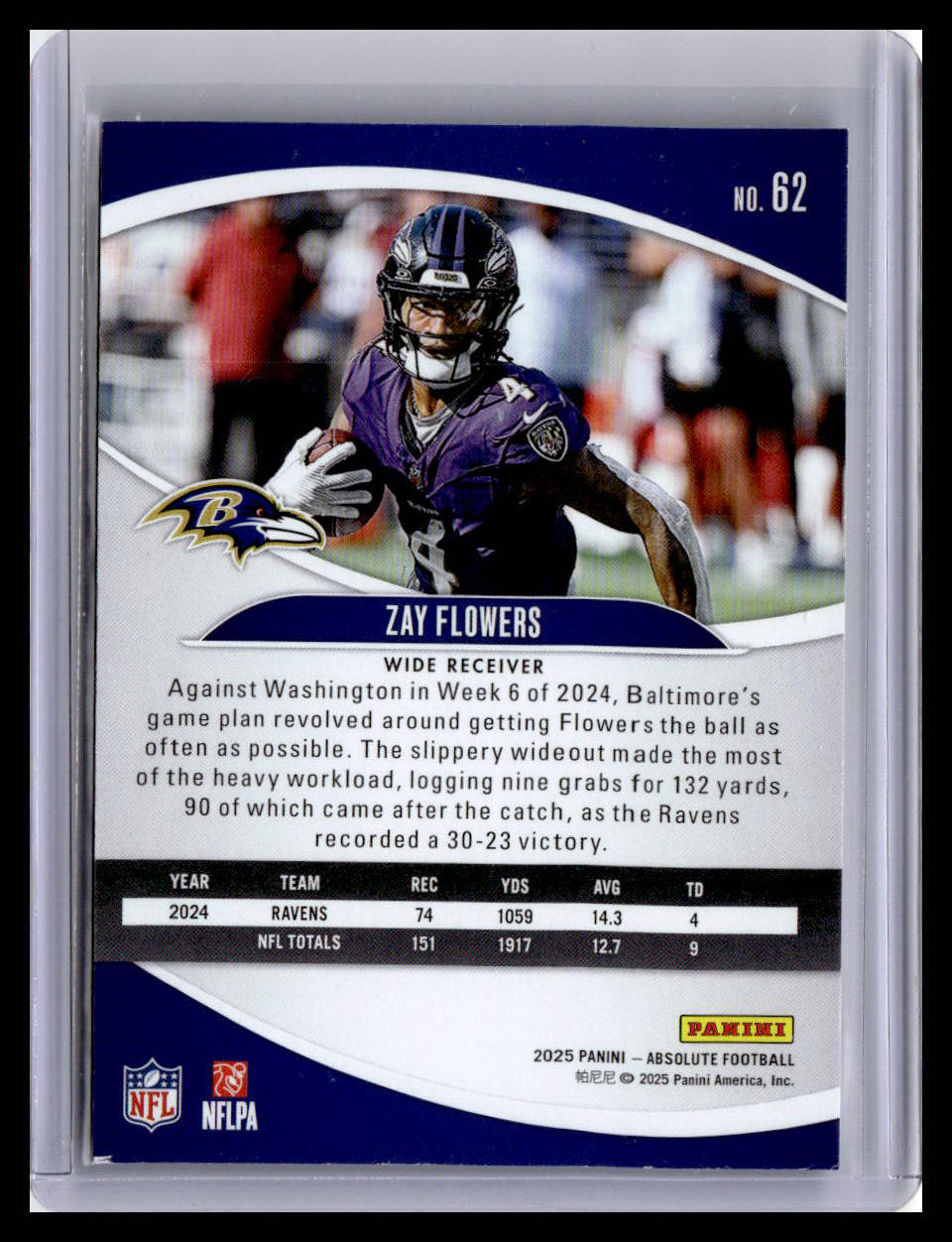 2025 Panini Absolute #62 Zay Flowers