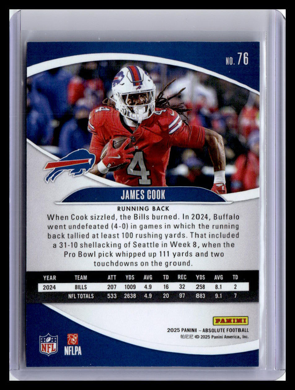 2025 Panini Absolute #76 James Cook