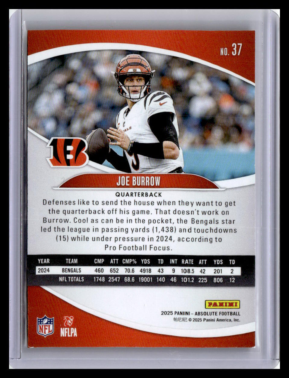 2025 Panini Absolute #37 Joe Burrow Retail
