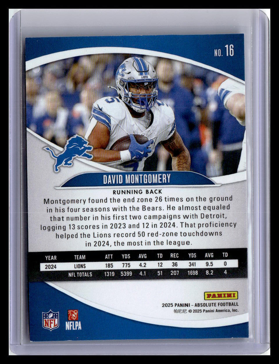 2025 Panini Absolute #16 David Montgomery