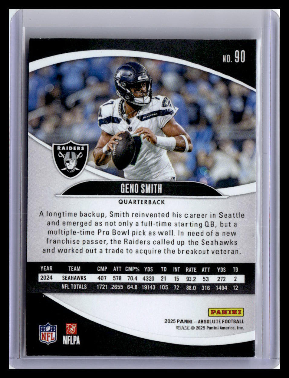 2025 Panini Absolute #90 Geno Smith Retail
