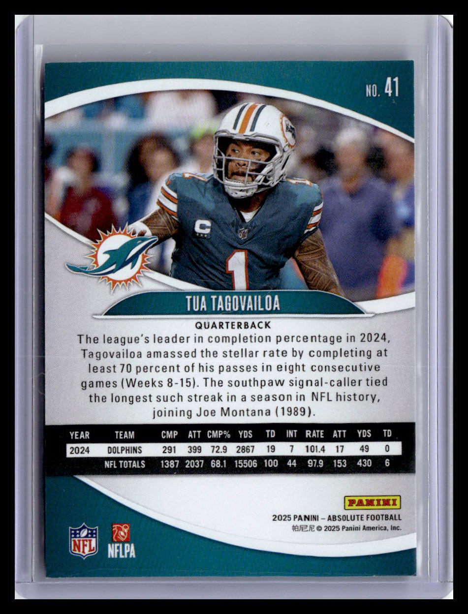 2025 Panini Absolute #41 Tua Tagovailoa