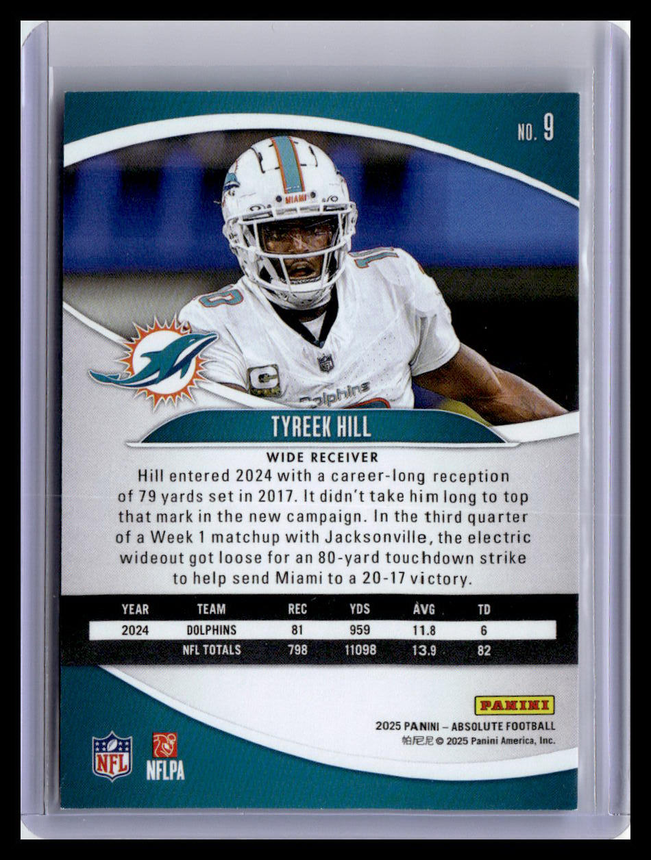 2025 Panini Absolute #9 Tyreek Hill Retail