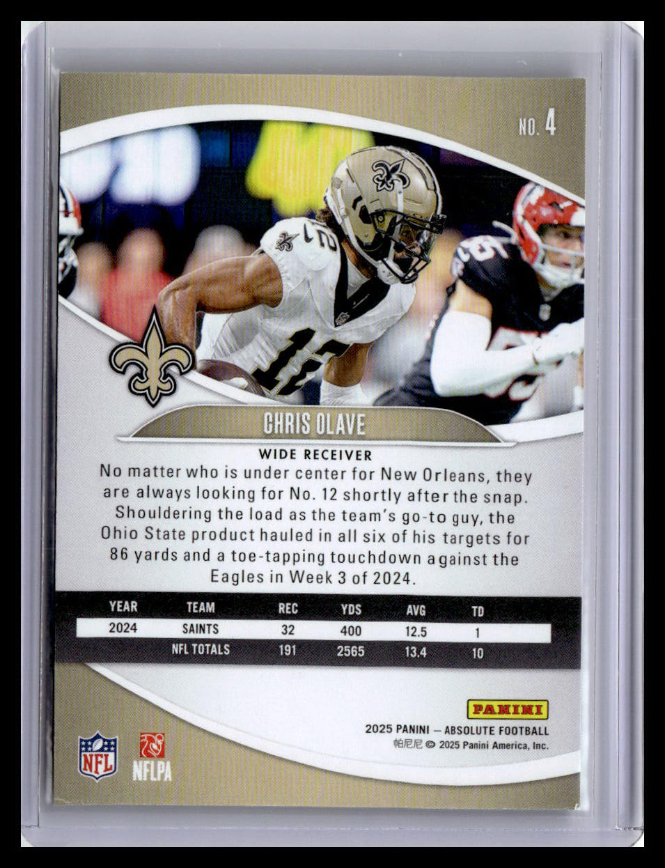 2025 Panini Absolute #4 Chris Olave